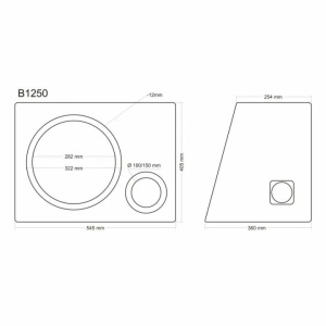Incinta subwoofer universala, 300 mm, 50L - COD B1250 - Img 3