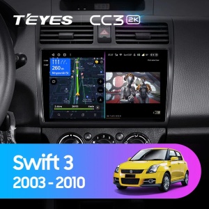 Navigatie Auto Teyes CC3 Suzuki Swift 3 2003-2010 6+128GB 10.2" QLED Octa-core 1.8Ghz, Android 4G Bluetooth 5.1 DSP - Img 2
