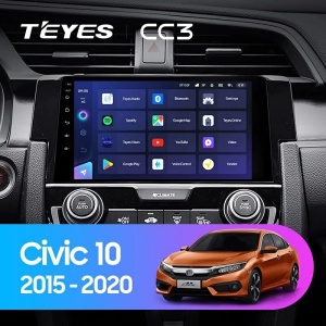 Navigatie Auto Teyes CC3L Honda Civic 10 2015-2020 4+64GB 9" IPS Octa-core 1.6Ghz, Android 4G Bluetooth 5.1 DSP - Img 2