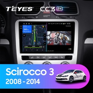 Navigatie Auto Teyes CC4 Volkswagen Scirocco 2008-2017 6+128GB 9.5" QLED Octa-core 2.7Ghz, Android 4G Bluetooth 5.1 DSP