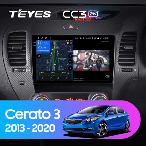 Navigatie Auto Teyes CC3 2K 360° Kia Cerato 3 2012-2017 6+128GB 9.5" QLED Octa-core 2Ghz, Android 4G Bluetooth 5.1 DSP - Img 2