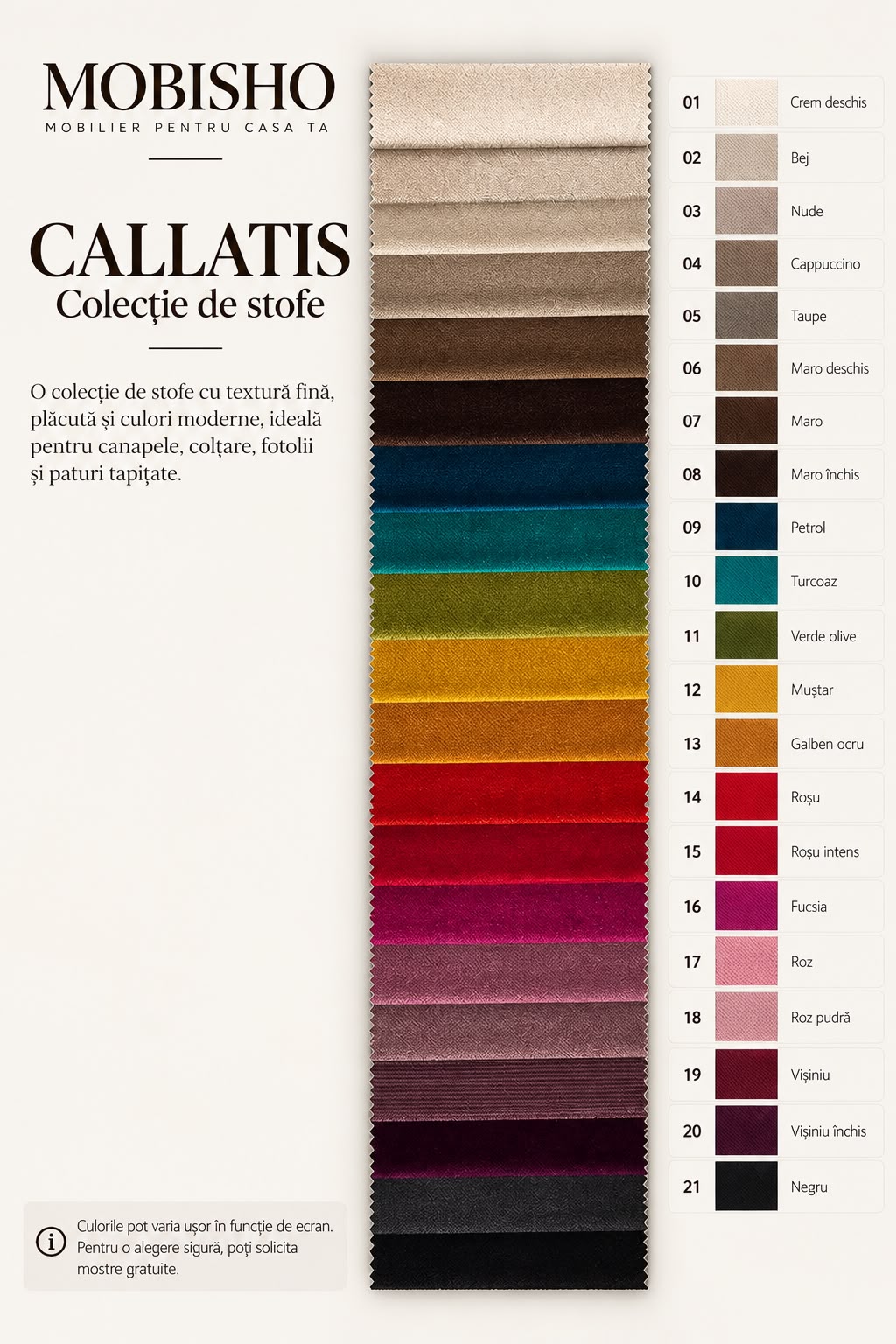 Colecția de stofe Callatis Mobisho