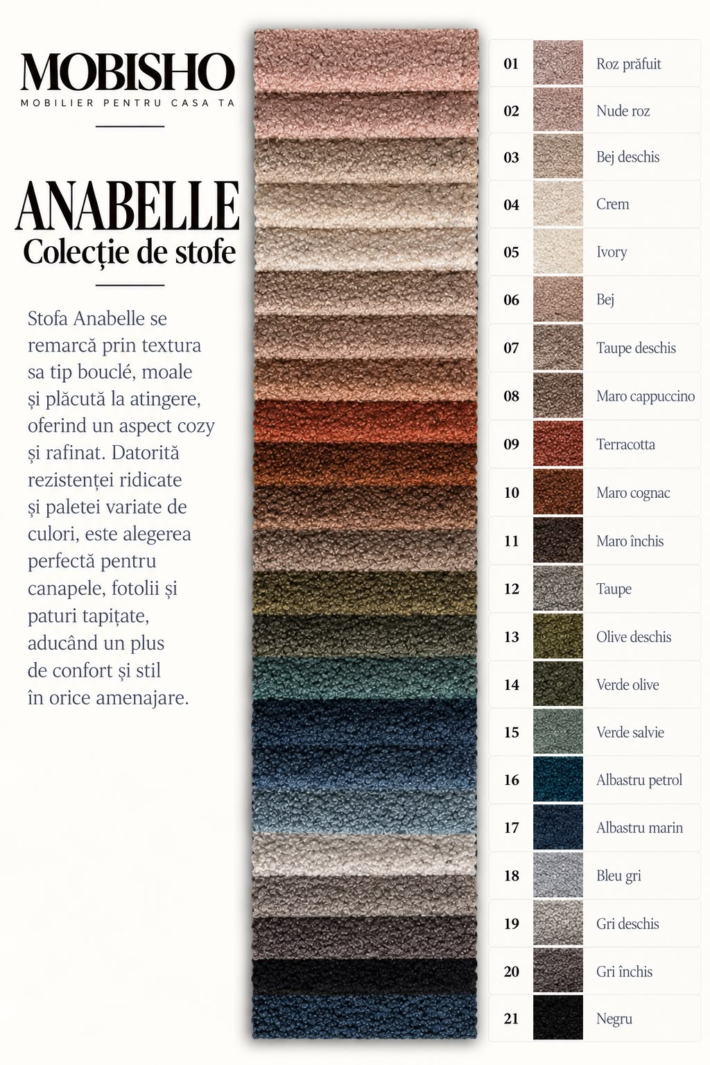 Colecția de stofe Anabelle Mobisho
