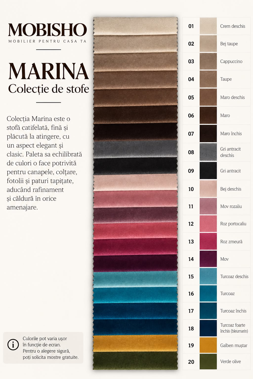 Colecția de stofe Marina Mobisho
