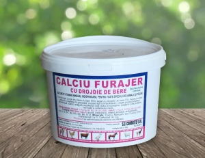 Calciu furajer cu drojdie de bere - galeată 5kg