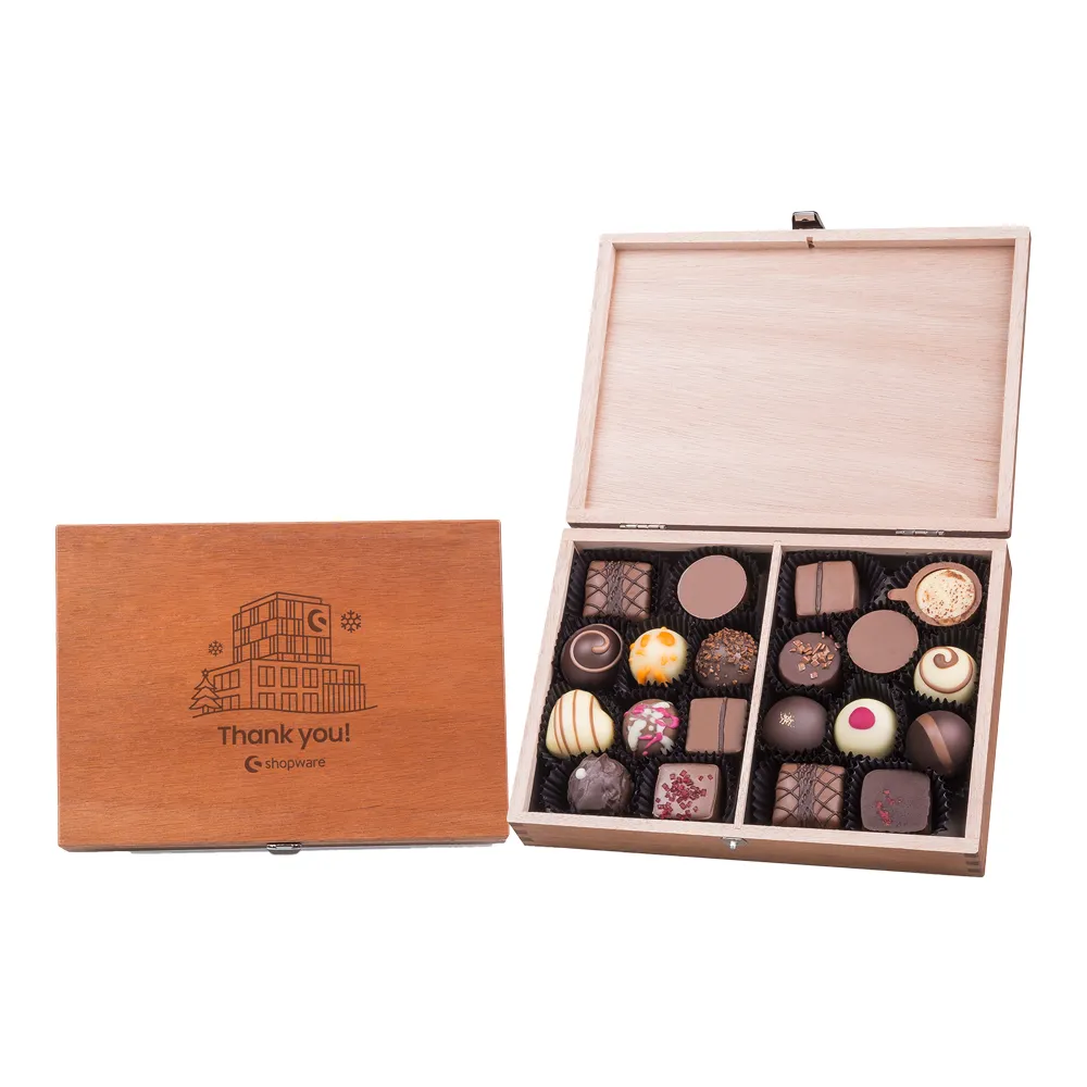 Cutie din lemn Midi Classic cu personalizare de Craciun