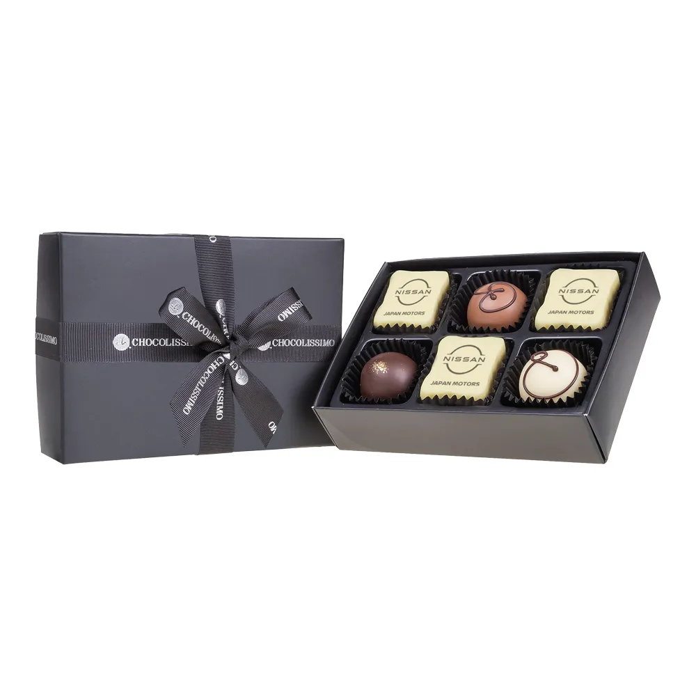 Praline belgiene premium personalizate cu logo prin tehnologie alimentara