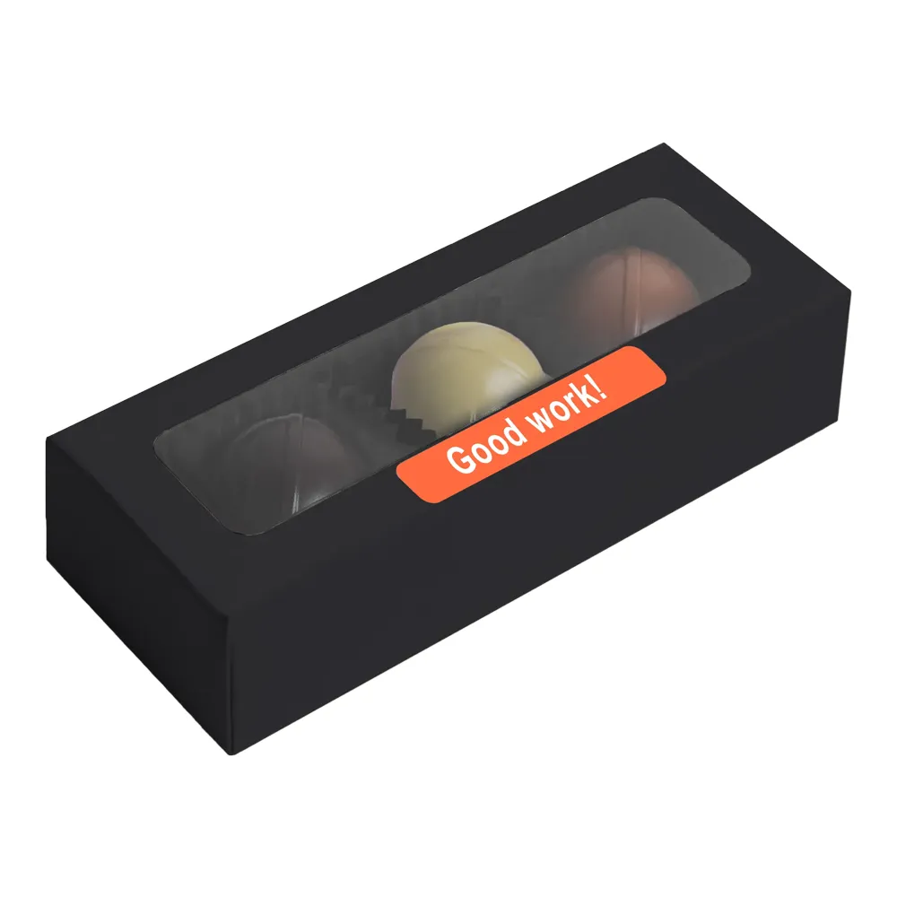 Cutie praline premium Oxide Trio cu sticker personalizat corporate