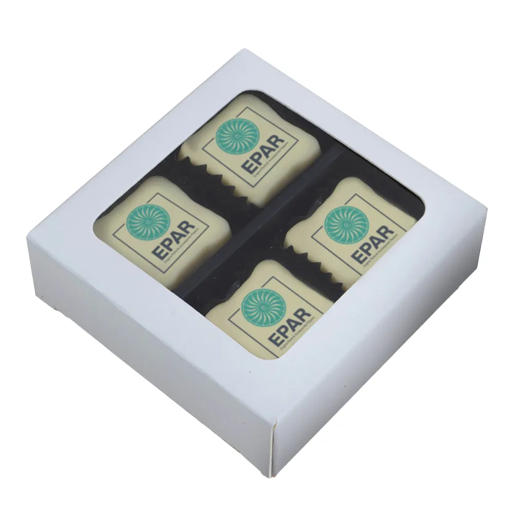 Praline belgiene premium personalizate cu logo prin tehnologie alimentara