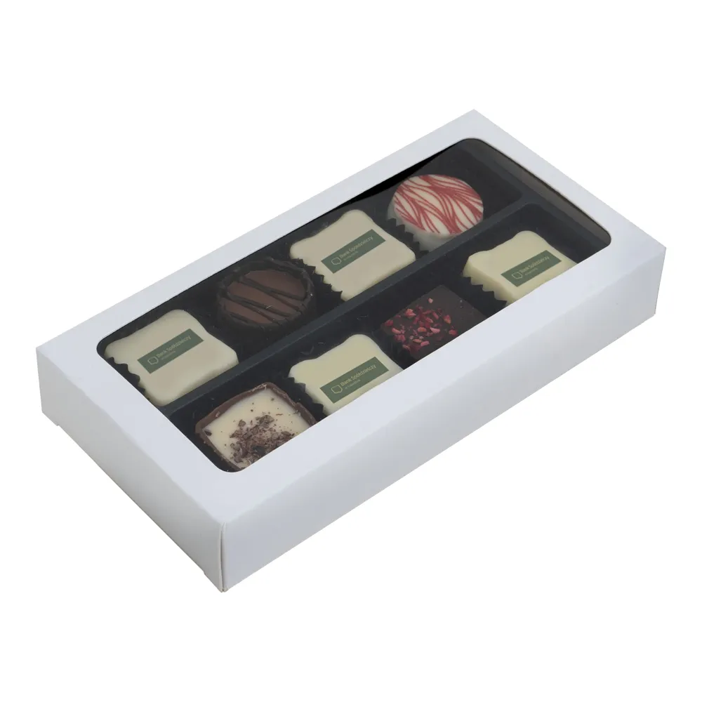 Praline belgiene premium personalizate cu logo prin tehnologie alimentara
