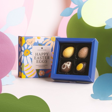 Cutie cu praline din ciocolată Happy Easter 4 EGGS - Img 3
