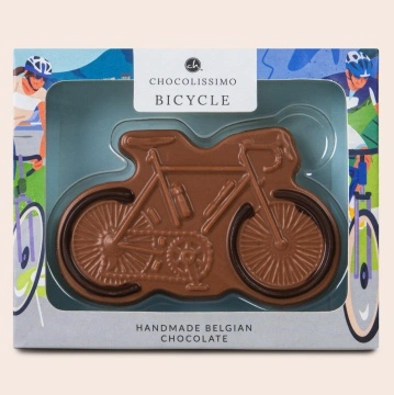 Figurina din ciocolata in forma de bicicleta