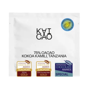 Ciocolată Neagră 75% Single Origin Tanzania - Fără Zahăr Rafinat (30g)