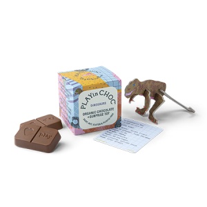 Ciocolată vegană cu jucărie - Colecția Dinozauri - Img 1