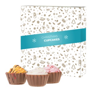 Colecție Premium "Chocolate Cupcakes" - White Christmas (4 buc)