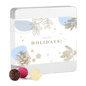 Cutie cu 14 praline belgiene - Metallic Box Christmas Edition - Img 2