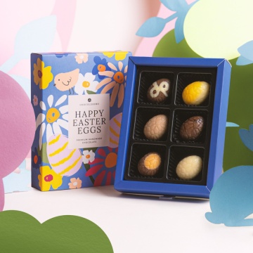 Cutie cu praline din ciocolată Happy Easter 6 EGGS