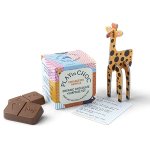 Colecție Cadou cu Jucărie "ToyChoc Box" - Animale Sălbatice (2x10g)