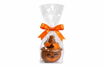 Cadou de Halloween in forma de dovleac din ciocolata