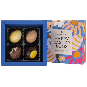 Cutie cu praline din ciocolată Happy Easter 4 EGGS