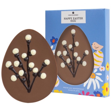 HAPPY EASTER EGG WITH WILLOW TWIGS