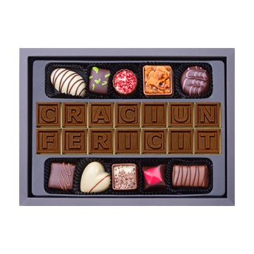 Postcard Praline & Mesaj - Crăciun Fericit