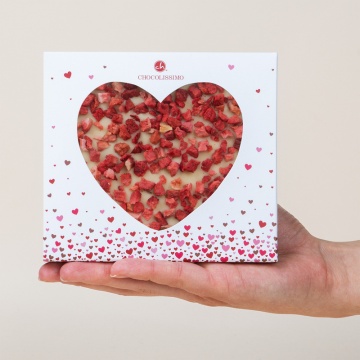 Tabletă din ciocolată ChocoHeart White - Img 2
