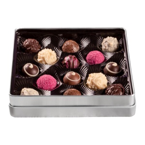 Cutie cu 14 praline belgiene - Metallic Box Christmas Edition - Img 3