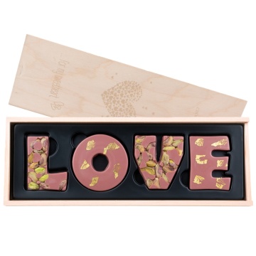 Litere din ciocolată belgiană Love Letters - Ruby