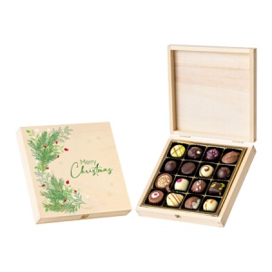 Cutie cu 16 praline - Christmas Edition White