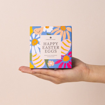 Cutie cu praline din ciocolată Happy Easter 4 EGGS - Img 2