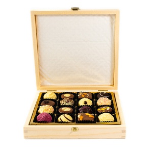 Cutie de lemn cu praline belgiene Xquisite 16 - Img 2