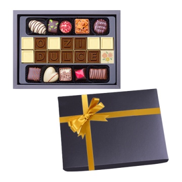 Mesaj de Ciocolată "O zi Dulce" și 10 Praline Belgiene - Img 2