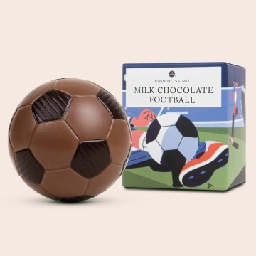 Minge de fotbal din ciocolata cu lapte si ciocolata neagra