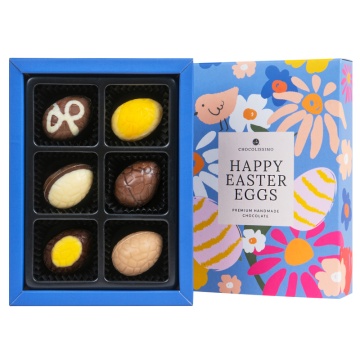 Cutie cu praline din ciocolată Happy Easter 6 EGGS - Img 3