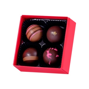 Praline Belgiene Artizanale - Colecția Elemental RED 4 - Img 3