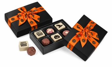 Cutie cu 6 praline belgiene cu tematica de Halloween
