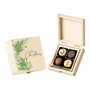 Cutie cu 4 praline - Christmas Edition White