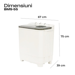 Masina de spalat rufe semiautomata BUNTZ, BMS-55 – pentru case fara retea de apa - Img 2