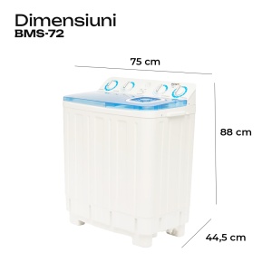 Masina de spalat rufe semiautomata BUNTZ, BMS-72 – pentru case fara retea de apa - Img 7