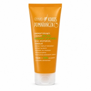 Ziaja Kokos Pomarańcza gel de duș și baie, formulă vegană