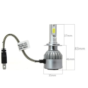 Set LED-uri auto Techstar C6 H7, compatibile cu faruri auto, lumina rece