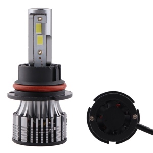 2 db Techstar® V8 Auto LED-es készlet, 9007, 120 W, 12-24 V, 15000 lumen, 6000 K, sugárszög 360°, CSP 3570, Canbus, alumínium radiátor, hűtéstechnika, ezüst - Img 3