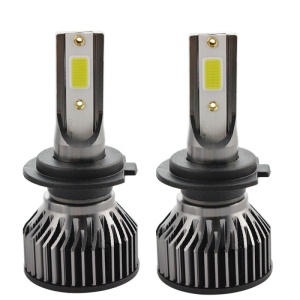 2 LED Auto Techstar® V6, H7, 40w, 4000 Lumen, 6500K, AUTO, 12-24 Volt, COB, Canbus, alumínium radiátor készlet
