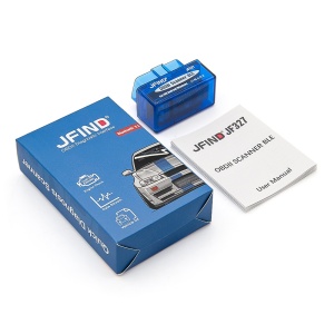 Pachet adaptor OBDII Bluetooth JFIND JF327 cu manual si cutie