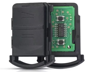Gépkocsikulcs komplett távirányítóval Techstar kompatibilis Opel Corsa C, Combo, Meriva, Tigra, Vauxhall, 2 gomb, 433 MHz, 5WK48669, pengés HU46 - Img 2
