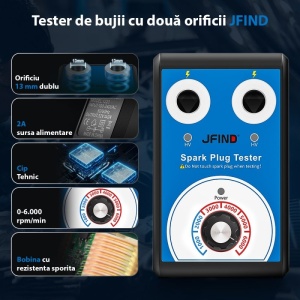 Mod utilizare tester bujii auto JFIND B0198-1 pe panou