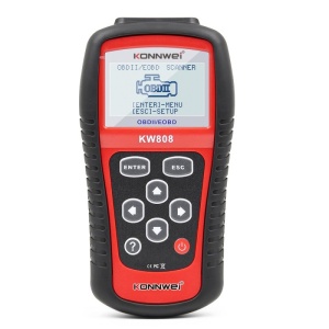 KONNWEI KW808 OBD2 autódiagnosztikai és kiolvasó eszköz, 2,8 hüvelykes kijelző Olvassa el és törölje a motor diagnosztikai hibakódjait. Tekintse meg az I/M előkészítési jármű információit Az