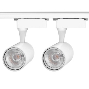 sina aluminiu alba cu doua spoturi LED Techstar Tracklights tip L 30W lumina calda