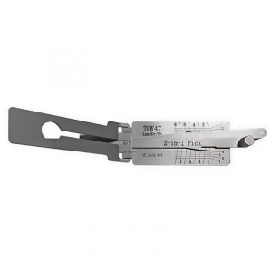 Decodor auto Lishi Original TOY47 v3 pentru Toyota vedere frontala